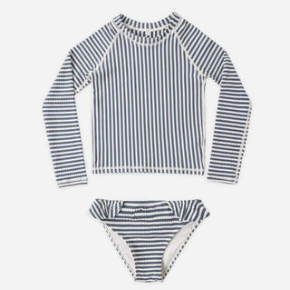 Rylee + Cru Maryn Rashguard Set in Navy Stripe  -  New With Tags, 6-12 months