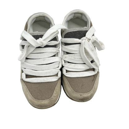 Brunello Cucinella suede low top sneakers, euro 26 little kid is 9.5