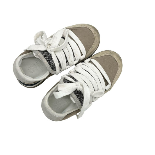 Brunello Cucinella suede low top sneakers, euro 26 little kid is 9.5