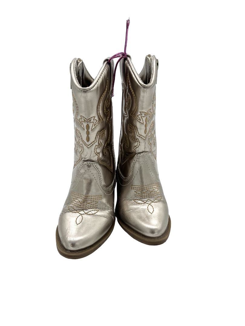 Tucker + Tate rose gold cowboy boots, 7 little kid