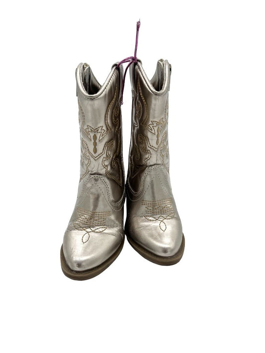 Tucker + Tate rose gold cowboy boots, 7 little kid