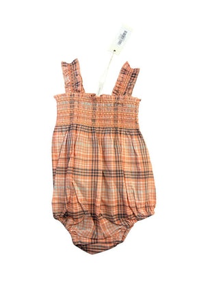 Rylee + Cru Julia Romper in Poppy and Navy Plaid - New With Tags, 6-12 months