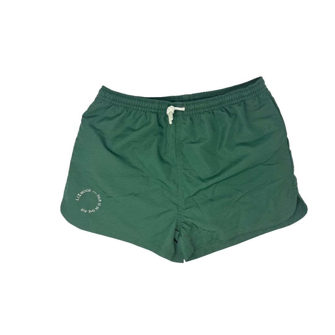 Liewood Aiden printed board/swim shorts in Garden Green, 10 years