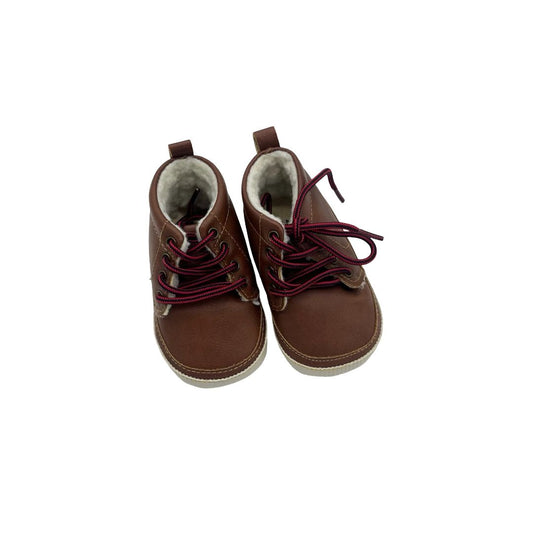 Gap tan booties w/ties, 3-6 months