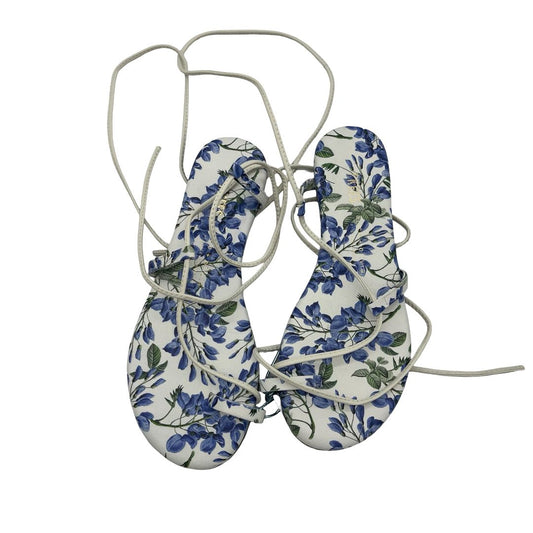 Tkees xAlice+Olivia floral lace up sandals, 6 big kid