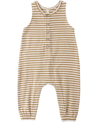Quincy Mae Jumpsuit in Honey Stripe Brown - New With Tags, 3-6 month