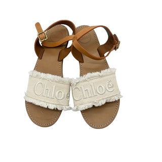 Chloe logo sandals, euro 37 big kid