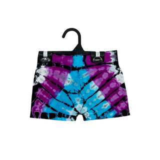 Malibu Sugar purple/blue tie dye shorts, tween (7-14)