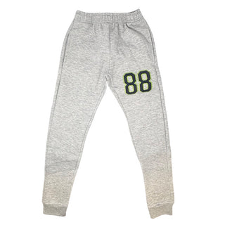 The Teeshirt Mafia Grey w/navy number 88 sweatpants, Youth medium