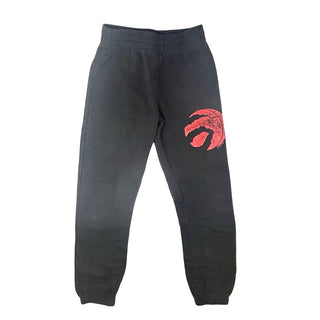 The Teeshirt Mafia Black w/red basketball sweatpants, Youth medium
