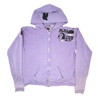 Free City Purple Texas Tokyo zip up hoodie, 2 womens