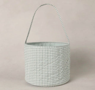 Noralee Easter Basket in Sky Blue Seersucker - New With Tags, O/S