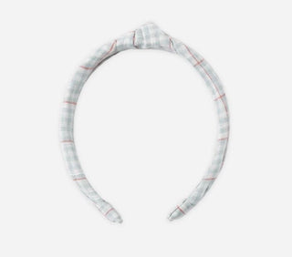 Rylee + Cru Blue Plaid Knotted Headband - New With Tags, O/S