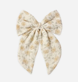 Rylee + Cru Bow with Oat and Yellow Floral Print, O/S