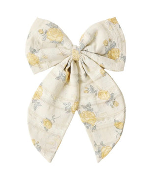 Rylee + Cru Yellow Floral Print Bow - New With Tags, O/S