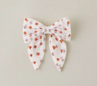 Noralee Tulle Bow with Velvet Hearts - New With Tags, O/S