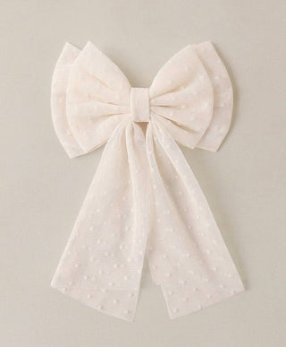 Noralee Tulle Dot Bow in Ivory - New WIth Tags, O/S