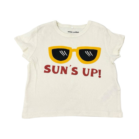Mini Rodini White Surfs Up tshirt, 9-18 months