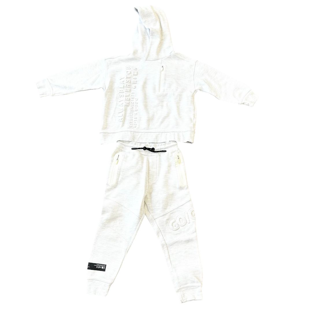 Zara light grey sweat suit, 6 years