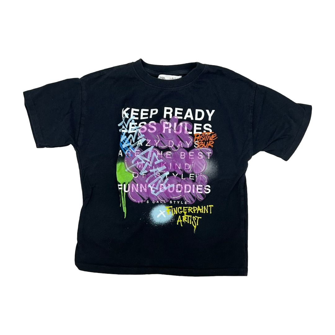 Zara grafitti tshirt, 6-7 years