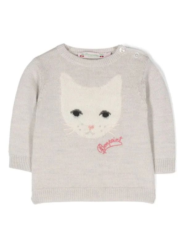 Bonpoint Pull Almrie sweater cat brand new, 6 years