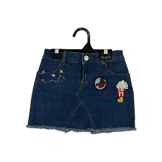 Marc Jacobs Denim skirt with colourful patches, 5 years