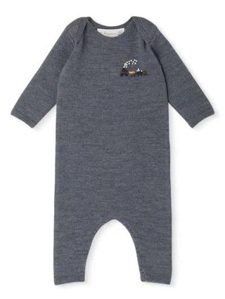 Bonpoint cashmere romper train brand new, 1 month