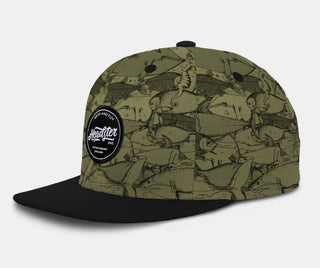 Headster Evertrolling Khaki Green Snapback Hat  - New With Tags, 52 cm
