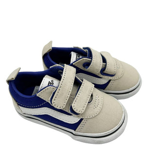 Vans new with tags Old Skool blue/tan tonal velcro shoes, 5 little kid