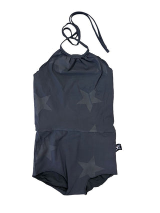 Nununu Black Star Halter Bathing Suit, 4-5 years