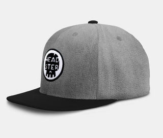 Headster Grey and Black Snapback Hat - New With Tags, 52 cm