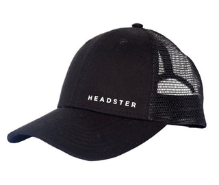 Headster Black Trucker Hat with Mesh - New With Tags, 48 cm