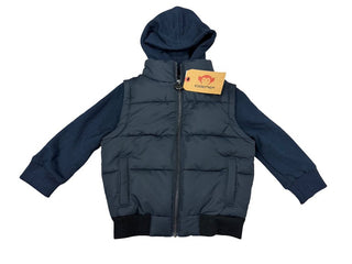 Appaman Navy and Black Vest/Sweater Jacket Hoodie - New With Tags, 4 years