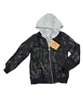 Appaman Black and Grey Hoodie Fooler Jacket - New With Tags, 7 years