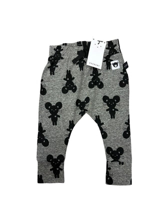 Hux Baby Grey Mouse Print Pants - New with tags, 6-12 months