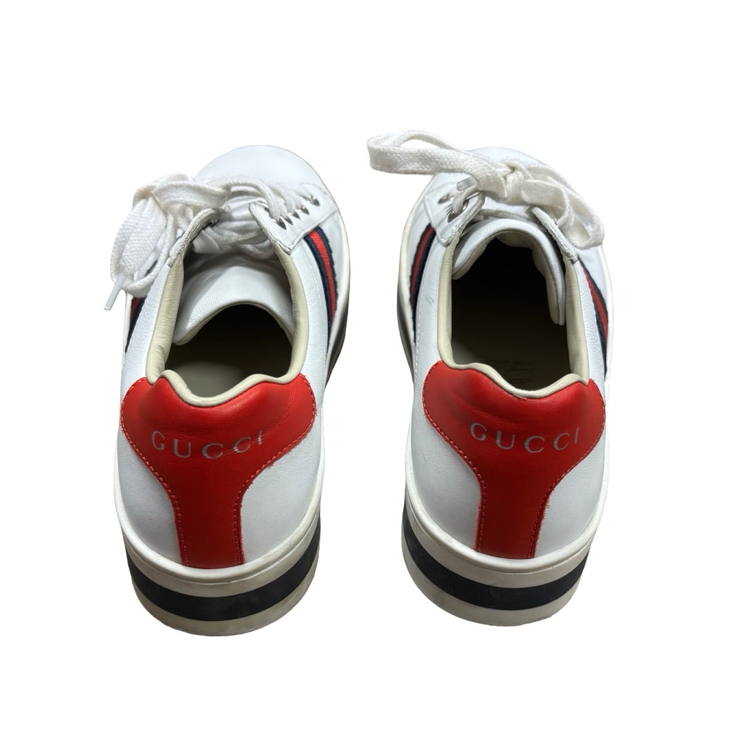 Gucci Ace w/navy/red sneakers, Euro 32