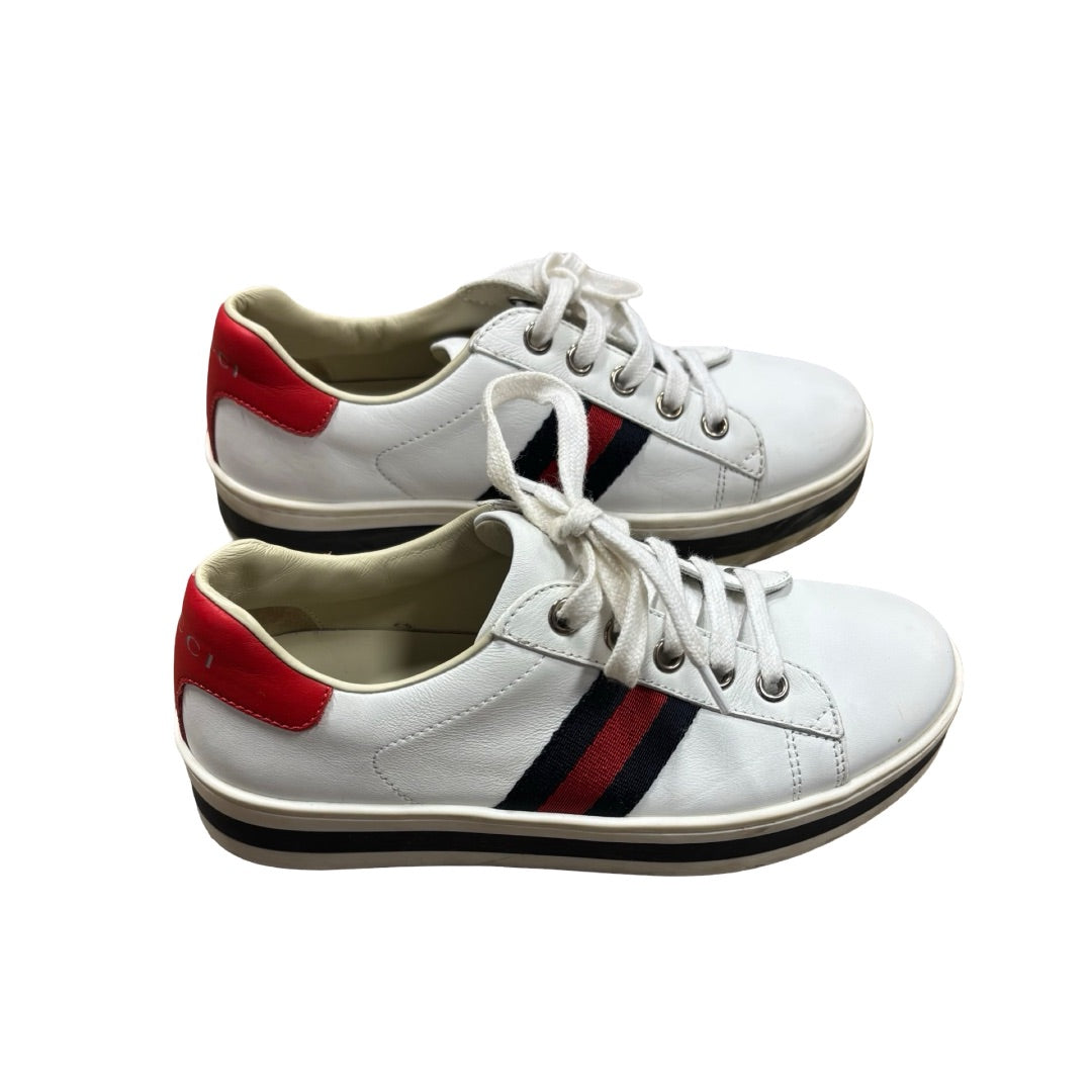 Gucci Ace w/navy/red sneakers, Euro 32