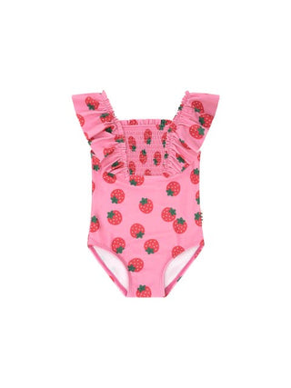 Hux Strawberry frill swimsuit new with tag, 12-18 months