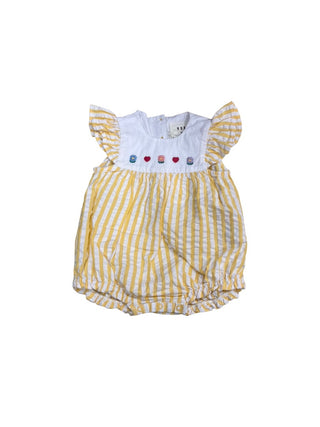 Hux Flower field stripe playsuit new with tag, 3-6 months