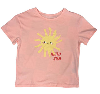 H&M Coral/Orange Tee with Sun Graphic Print, 6-8 years