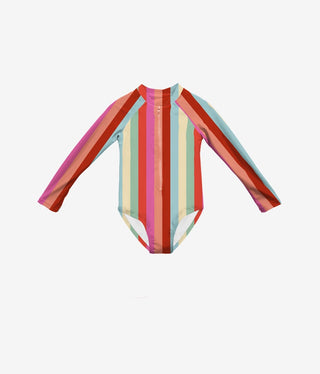 Headster Vertical delight long sleeve one piece swimsuit new with tag, 4 years