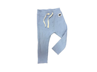 Hux Baby Periwinkle Blue-Purple Ribbed Leggings, 12-18 months