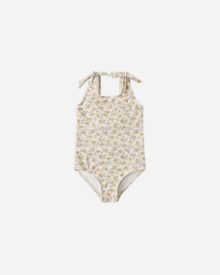 Rylee + Cru Yellow floral one piece new with tag, 4-5 years