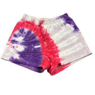 Tna Red/purple tie dye Cozy AF fleece shorts, 2xs
