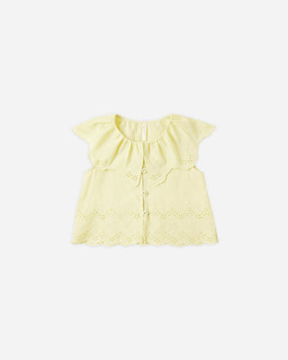 Rylee + Cru Remi Blouse in Citron - New With Tags, 4-5 years