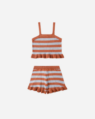Rylee + Cru Naomi Tank and Shorts Set in Americana Stripe - New With Tags, 4-5 years