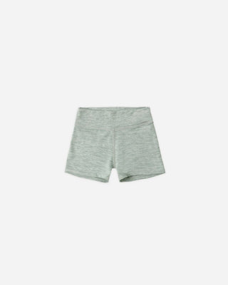 Rylee + Cru Shortie Short in Heathered Sea Green - New With Tags, 4-5 years