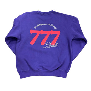 The Mayfair Group 777 good luck purple Crewneck sweater, Oversize Crewneck