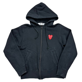 Comme des Garçons Black hoodie zip up sweater, Youth medium