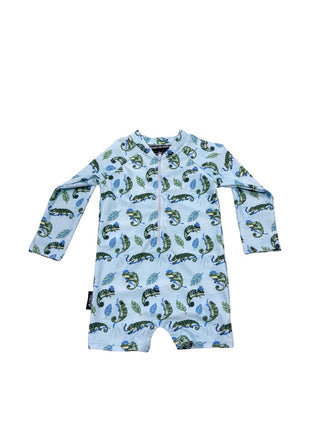 Headster Mister chameleon long sleeve swim suit new with tag, 2 years